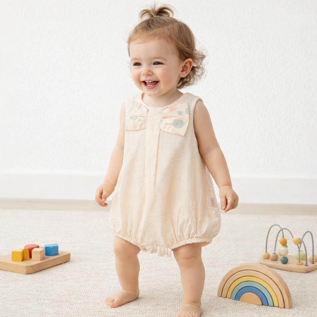 Kız Bebek Tulumu Papyon Detaylı