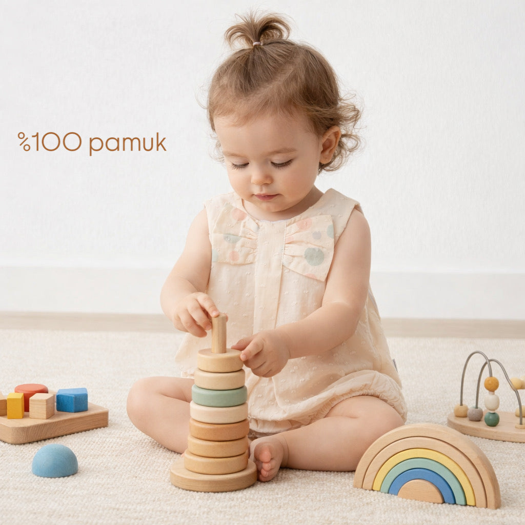 Kız Bebek Tulumu Papyon Detaylı